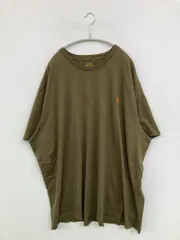 Polo Ralph Lauren ポロラルフローレン Tシャツ/カットソー 3XB カーキ 無地 ワンポイント ブランドロゴ ロング丈 半袖 クルーネック(丸首)