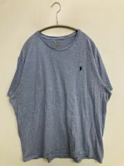 Polo Ralph Lauren ポロラルフローレン Tシャツ/カットソー ブルー 無地 ワンポイント ブランドロゴ ミドル丈 半袖 クルーネック(丸首)
