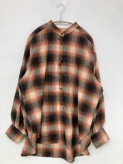 CIAOPANIC TYPY チャオパニックティピー シャツ/ブラウス ONE オレンジ コットン チェック柄 ロング丈 長袖 スタンドカラー