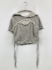 OLIVE des OLIVE オリーブデオリーブ パーカー F グレー コットン 無地 レース プルオーバー 半袖のサムネイル
