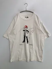 UNIQLO UT ユニクロユーティー Tシャツ/カットソー XL ホワイト 前面プリント ミドル丈 半袖 クルーネック(丸首)