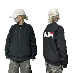 FILA フィラ ブラック BIG ロゴ ウィンドブレーカー ジャケットのサムネイル