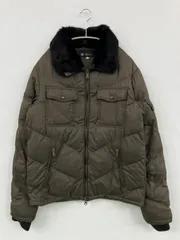THE SHOP TK ザショップティーケー ダウンジャケット/コート 2 カーキ ナイロン フェイクファー 無地 キルティング ミドル丈 フードなし ジップアップ