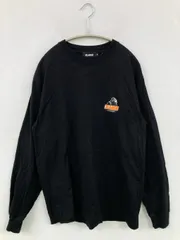 XLARGE エクストララージ Tシャツ/カットソー M ブラック ワンポイント ブランドロゴ ミドル丈 長袖 クルーネック(丸首)
