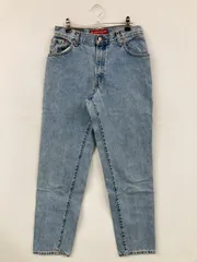 Levi's リーバイス デニムパンツ 10 MIS L ブルー フルレングス 無地 ワンポイント ブランドロゴ ワイド・ルーズ スタンダード テーパード レギュラー ヴィンテージ