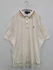 POLO GOLF RALPH LAUREN ポロゴルフラルフローレン ポロシャツ XL ホワイト 無地 ワンポイント ブランドロゴ 刺繍 半端袖