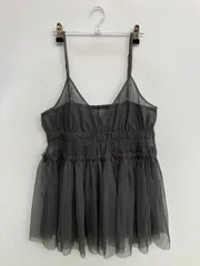 mystic ミスティック キャミソール F グレー 無地 フリル カップなし