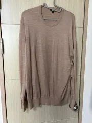 ユニクロ メリノクルーネックセーター XL ベージュ 出品