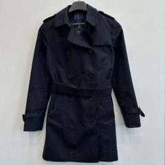 バーバリー ブルーレーベル ネイビー トレンチコート ダブルブレスト