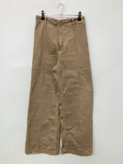 ZARA ザラ デニムパンツ EUR 36 ブラウン フルレングス 無地 ワイド・ルーズ ストレート ハイウエスト リジッド・ワンウォッシュ