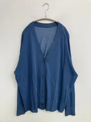 Alma Design アルマデザイン カーディガン/ボレロ M ブルー ニット 無地 ミドル丈 長袖