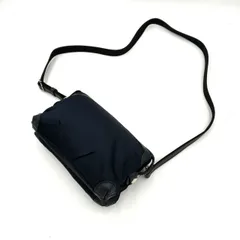【美品】　IBIZA イビザ ショルダーバッグ ナイロン×レザー 濃紺 お財布バッグ 美品