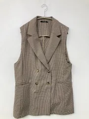 One Way ワンウェイ ベスト F ブラウン チェック柄