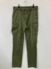 UNIQLO ユニクロ カーゴパンツ 82cm カーキ フルレングス コットン 無地 スタンダード テーパード レギュラー