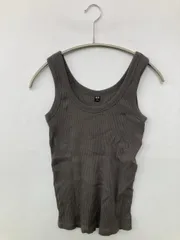UNIQLO ユニクロ タンクトップ S グレー 無地 カップなし