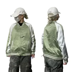 日本 ヴィンテージ カーキ 白 スタジャン ジャケット アウター L