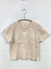 UGG アグ Tシャツ/カットソー L ベージュ 無地 ブランドロゴ 刺繍 クルーネック(丸首) 半袖 ショート丈