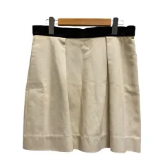 3.1 フィリップリム 3.1 phillip lim ミニスカート 無地 ウエストゴム コットン混 6 アイボリー 黒 ブラック レディースのサムネイル
