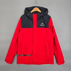 アイダー EIDER ディフェンダー ウィンドブレーカー 季節の変わり目 ジャケット レッド/ブラック L