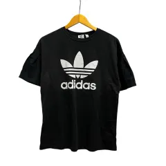 アディダスオリジナルス adidas originals Tシャツ 半袖 クルーネック プリント コットン EC1884 OT 黒 ブラック 白 ホワイト