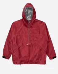 90s NIKE レッド Anorak（アノラック） フード ウィンドブレーカー