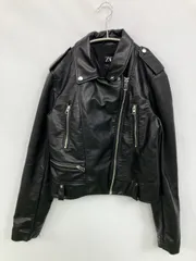 ZARA ザラ レザージャケット USA M ブラック