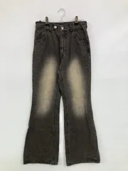RAY CASSIN レイカズン デニムパンツ S ブラック フルレングス 無地 ワイド・ルーズ フレア・ブーツカット レギュラー ヴィンテージ