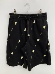 adidas アディダス スウェットパンツ M ブラック ブランドロゴ その他総柄 スタンダード レギュラー ウエストゴム・紐