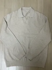 ZARA アイボリー カラーネック ニット 長袖