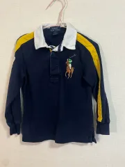 ポロラルフローレン 男の子 ラグビーシャツ (4/4T ネイビー)