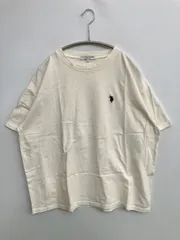 U.S. POLO ASSN. ユーエスポロアッスン Tシャツ/カットソー F ホワイト 無地 ワンポイント ミドル丈 半袖 クルーネック(丸首)