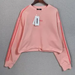 新品) オーバーサイズ S ) NERDY ピンク クロップド スウェットのサムネイル