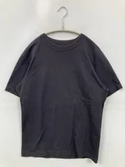 UNIQLO U ユニクロユー Tシャツ/カットソー S ブラック 無地 ミドル丈 半袖 クルーネック(丸首)