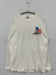 Printstar プリントスター Tシャツ/カットソー M ホワイト 前面プリント バックプリント ワンポイント ミドル丈 クルーネック(丸首)