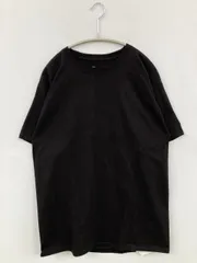 Champion チャンピオン Tシャツ/カットソー ASIA L ブラック 無地 ワンポイント ブランドロゴ ミドル丈 半袖 クルーネック(丸首)