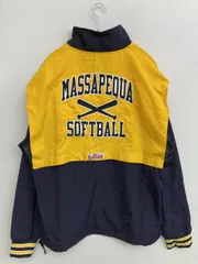Sportswear スポーツウェア ナイロンジャケット S イエロー バックプリント ワンポイント ブランドロゴ 刺繍 フードなし