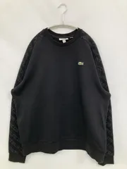 LACOSTE SPORT ラコステスポーツ スウェット US XXL ブラック 無地 ワンポイント ブランドロゴ 長袖