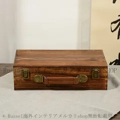 木製 収納ケース 収納箱 ヴィンテージ アンティーク 古家具 トランク ポータブルケース インテリア ナチュラル おしゃれ 整理整頓 収納ボックス 4-7