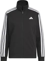 アディダス adidas スリーストライプス ルーズフィット ダブルニット トラックトップ レディース 女性 ウィメンズ アウター ジャケット ジャージ 上着 フルジップ ポケット  JVP35 JW9786 ブラック/ホワイト