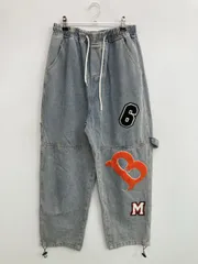 A.T.C in the attic homme デニムパンツ XL ブルー フルレングス ワンポイント ブランドロゴ ワイド・ルーズ テーパード レギュラー ウエストゴム・紐 ヴィンテージのサムネイル