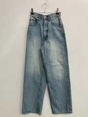 AZUL by MOUSSY アズールバイマウジー デニムパンツ XS ブルー フルレングス 無地 ワイド・ルーズ ストレート ハイウエスト ヴィンテージ