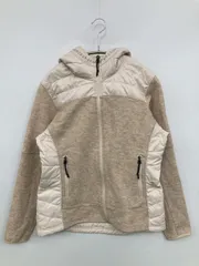 Foxfire フォックスファイヤー ブルゾン L ベージュ ウール・ニット 無地 ブランドロゴ 刺繍 キルティング ショート丈 フードあり ジップアップのサムネイル
