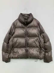 UNIQLO ユニクロ ダウンジャケット/コート M ブラウン ナイロン 無地 ショート丈 フードなし ジップアップ