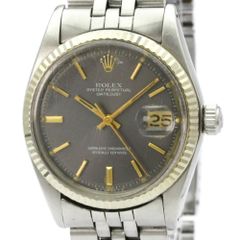롤렉스 (ROLEX) 데이트 저스트 1601 화이트 골드 스테인레스 스틸 자동 감기 남성 시계