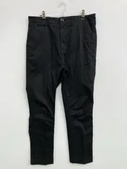 BEAMS ビームス チノパンツ L ブラック フルレングス 無地 スタンダード テーパード レギュラー センタープレスあり