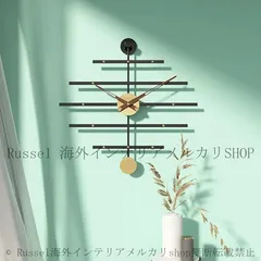 壁掛け時計 モダン ヨーロピアンデザイン メタルフレーム サイレント  静音 リビング インテリア モダン シンプル お洒落 スタイリッシュ 4-7のサムネイル