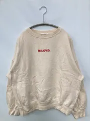 MILK FED. ミルクフェド スウェット ONE SIZE アイボリー コットン 裏起毛 無地 ブランドロゴ 刺繍 長袖