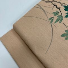 h*r様 名古屋帯 正絹 真綿紬 大柄花の織り出し 八寸 名古屋帯 真綿紬 素敵な織り出し 八寸 正絹 着物 MA-1129 - メルカリ