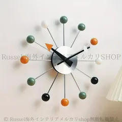 壁掛け時計 ウォールクロック カラフル ボール サイレント 静か 電池式 リビングルーム 寝室 キッチン 教室 バー お洒落 モダン シンプル 4-7のサムネイル