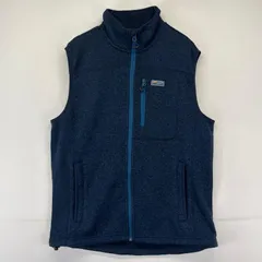 古着 オービス ORVIS ニット ベターセータータイプ アウトドア フルジップ ワンポイントロゴ 胸ポケット M  ネイビー系 メンズのサムネイル